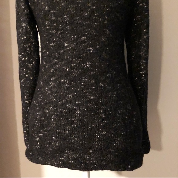 Zara black white fuzzy lace trimmed sweater - Picture 10 of 15